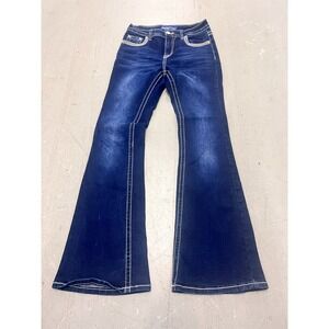 Westfield Eagle Bootcut Jeans Womens 5 Blue Denim Dark Wash Rhinestone Western